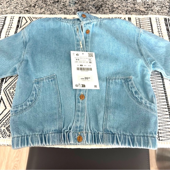 Zara 6-9 month Jean jacket - Picture 6 of 10